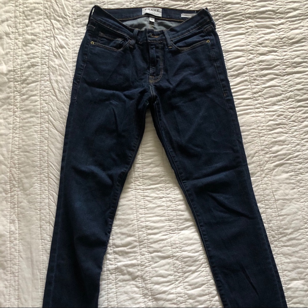 Dark wash Frame skinny jeans